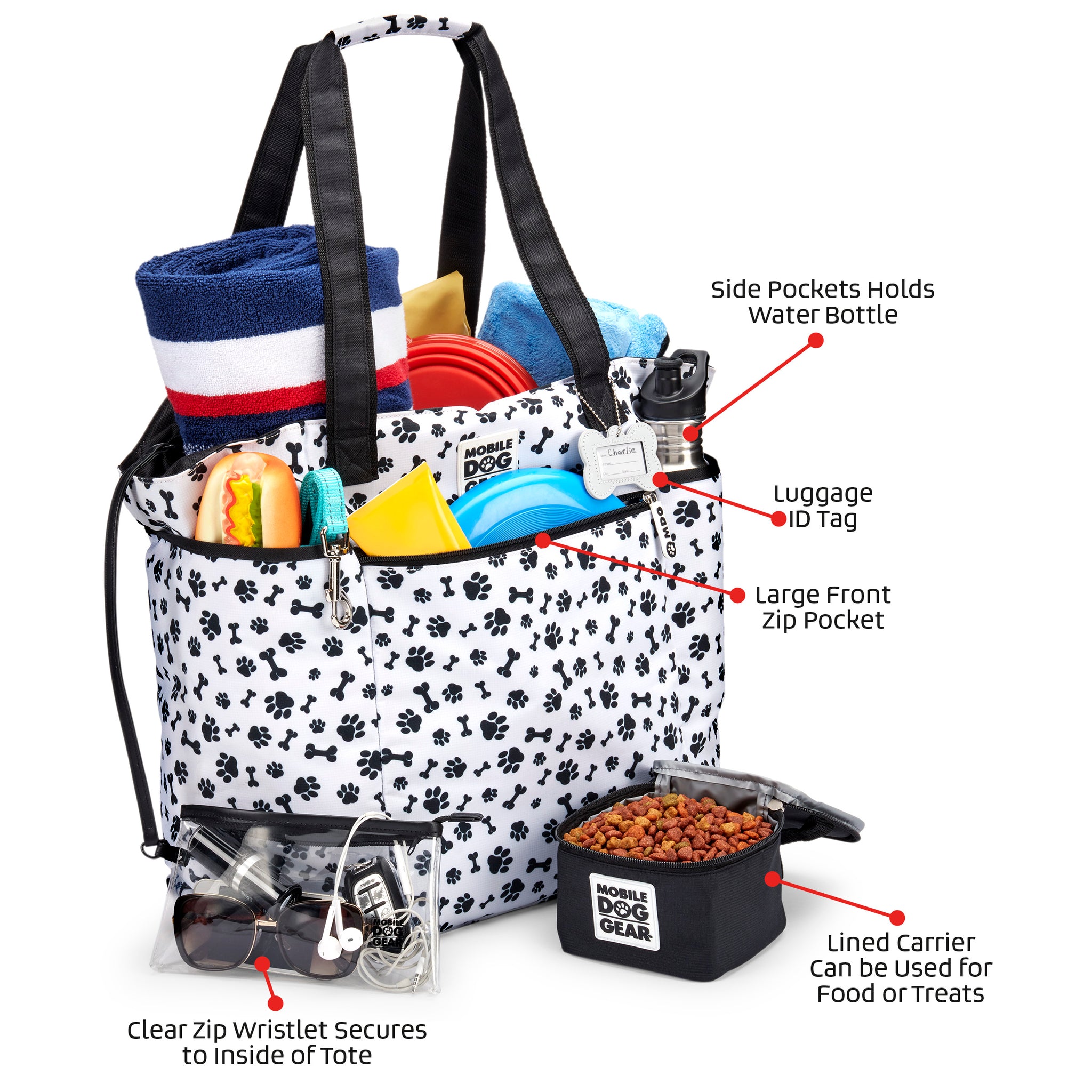Dog Essentials Tote Bag - Stylish & Functional Travel Carrier - Free Shipping