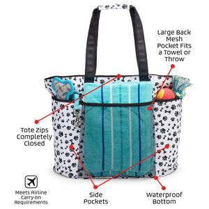 Explaining each part of dog tote bag and its functionality